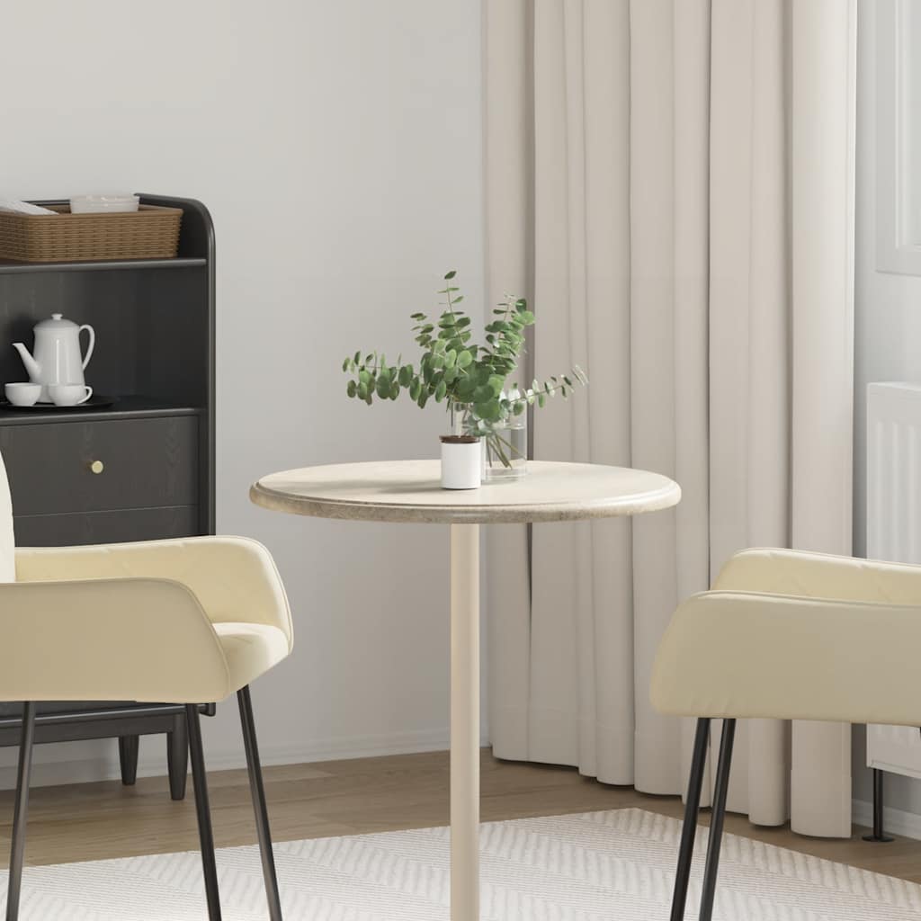 vidaXL Tischplatte Grau Ø60x2,5 cm Marmor