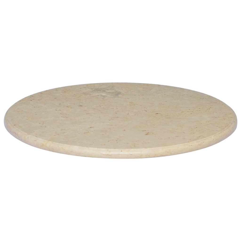 Krémszínű márvány asztallap Ø70 x 2,5 cm 