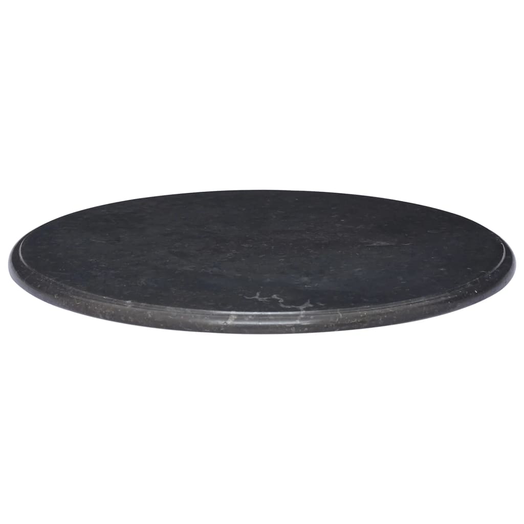 vidaXL Tablero para mesa mármol negro Ø70x2,5 cm