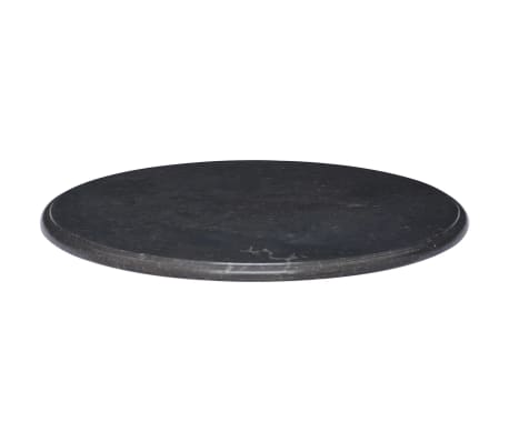 vidaXL Table Top Black Ø70x2.5 cm Marble