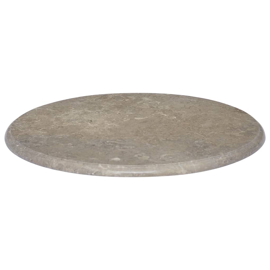 vidaXL Bordsskiva grå Ø70x2,5 cm marmor