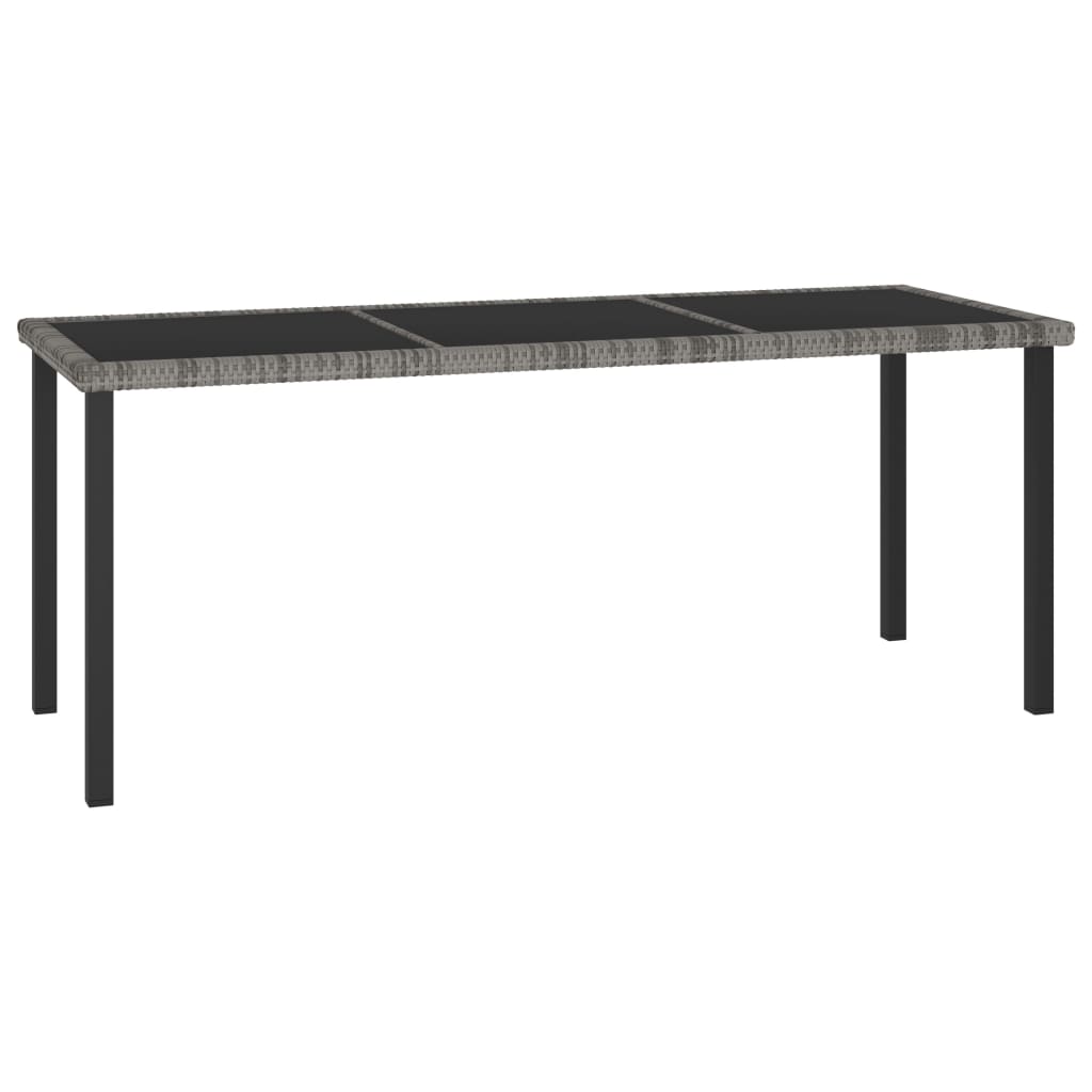 vidaXL 9 részes szürke polyrattan kerti étkezőgarnitúra