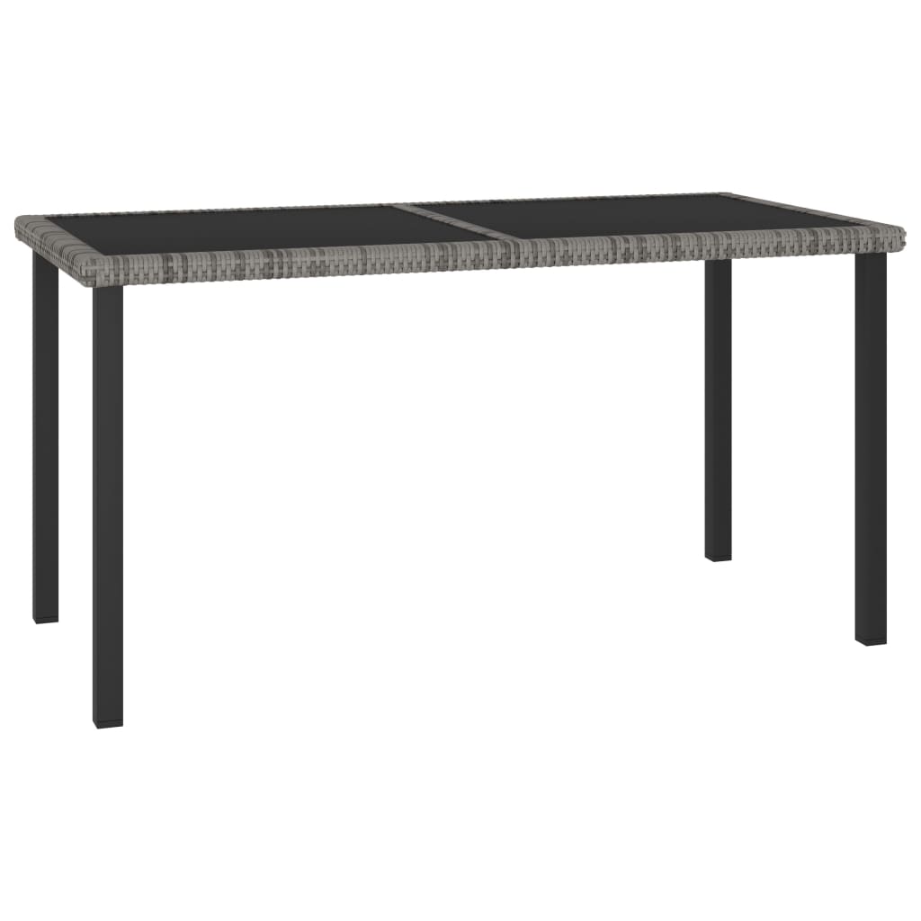 

vidaXL 7-delige Tuinset poly rattan grijs