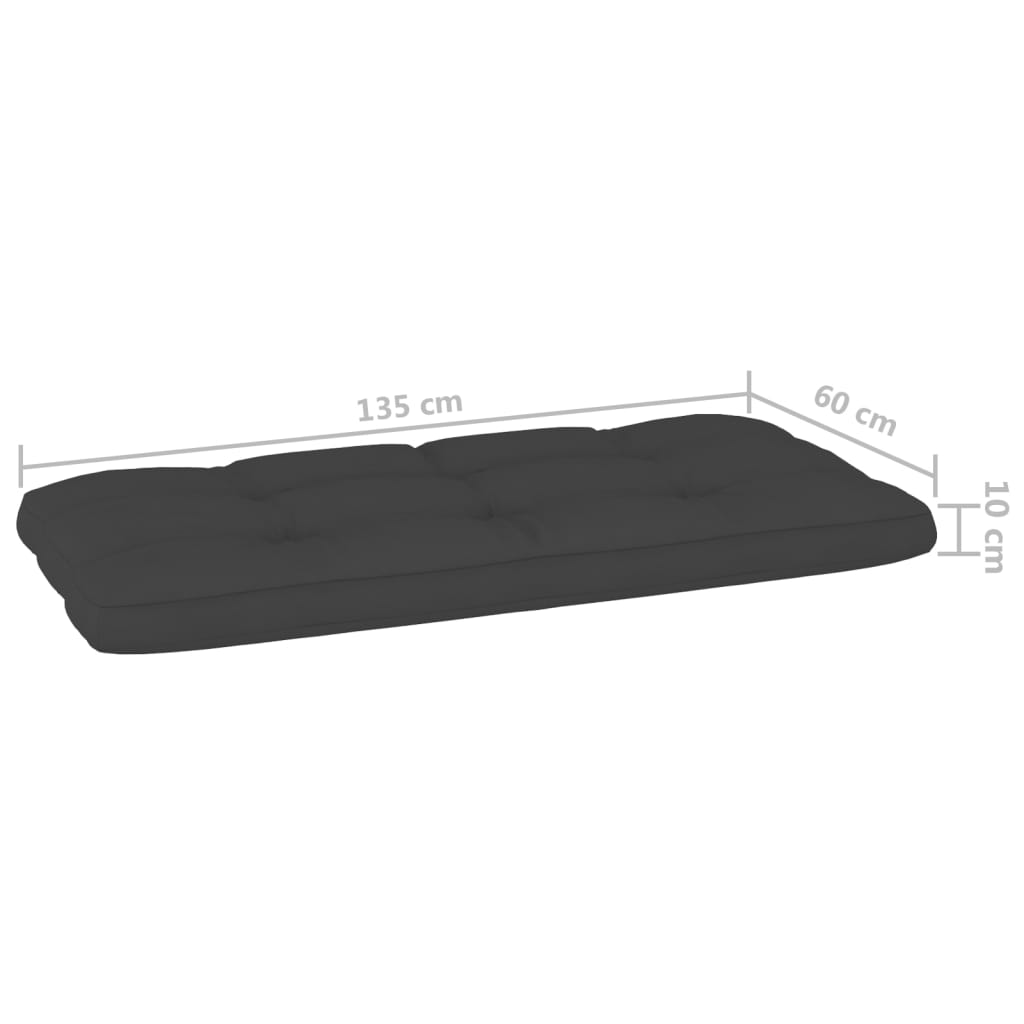 Градински лаундж комплект 4 части с възглавници импрегниран бор