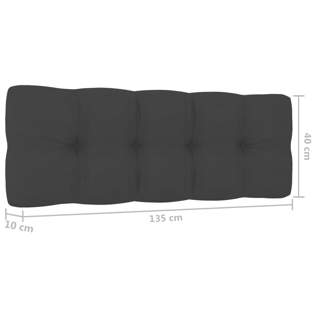 Градински лаундж комплект 4 части с възглавници импрегниран бор