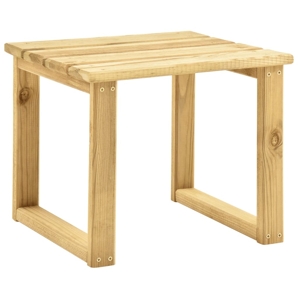 Ligbed met tafeltje en kussen geïmpregneerd grenenhout