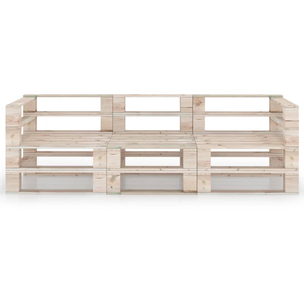 

vidaXL Tuinbank 3-zits pallet grenenhout