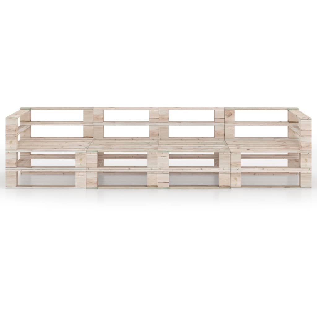 vidaXL Ogrodowa sofa 4-os. z palet, drewno sosnowe