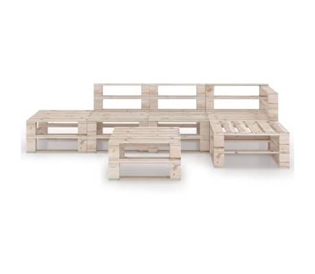 vidaXL 6-delige Loungeset pallet grenenhout