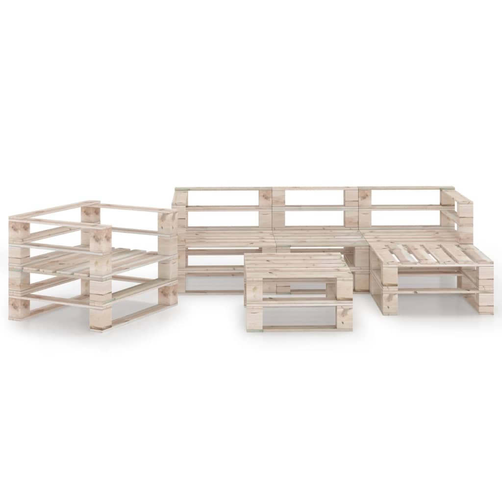 

vidaXL 6-delige Loungeset pallet grenenhout