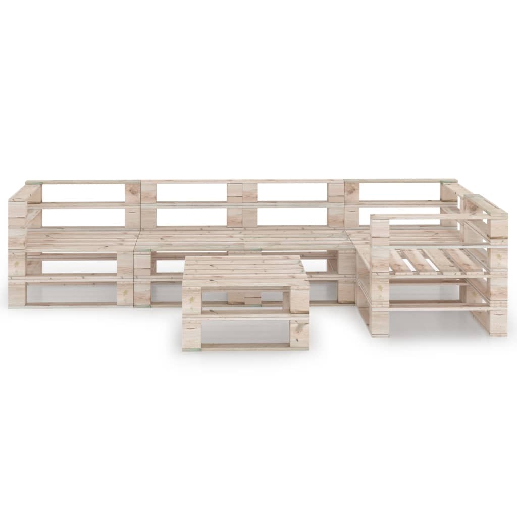 

vidaXL 6-delige Loungeset pallet grenenhout