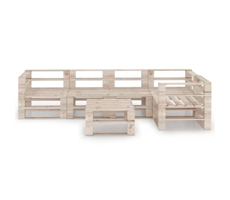 vidaXL 6-delige Loungeset pallet grenenhout