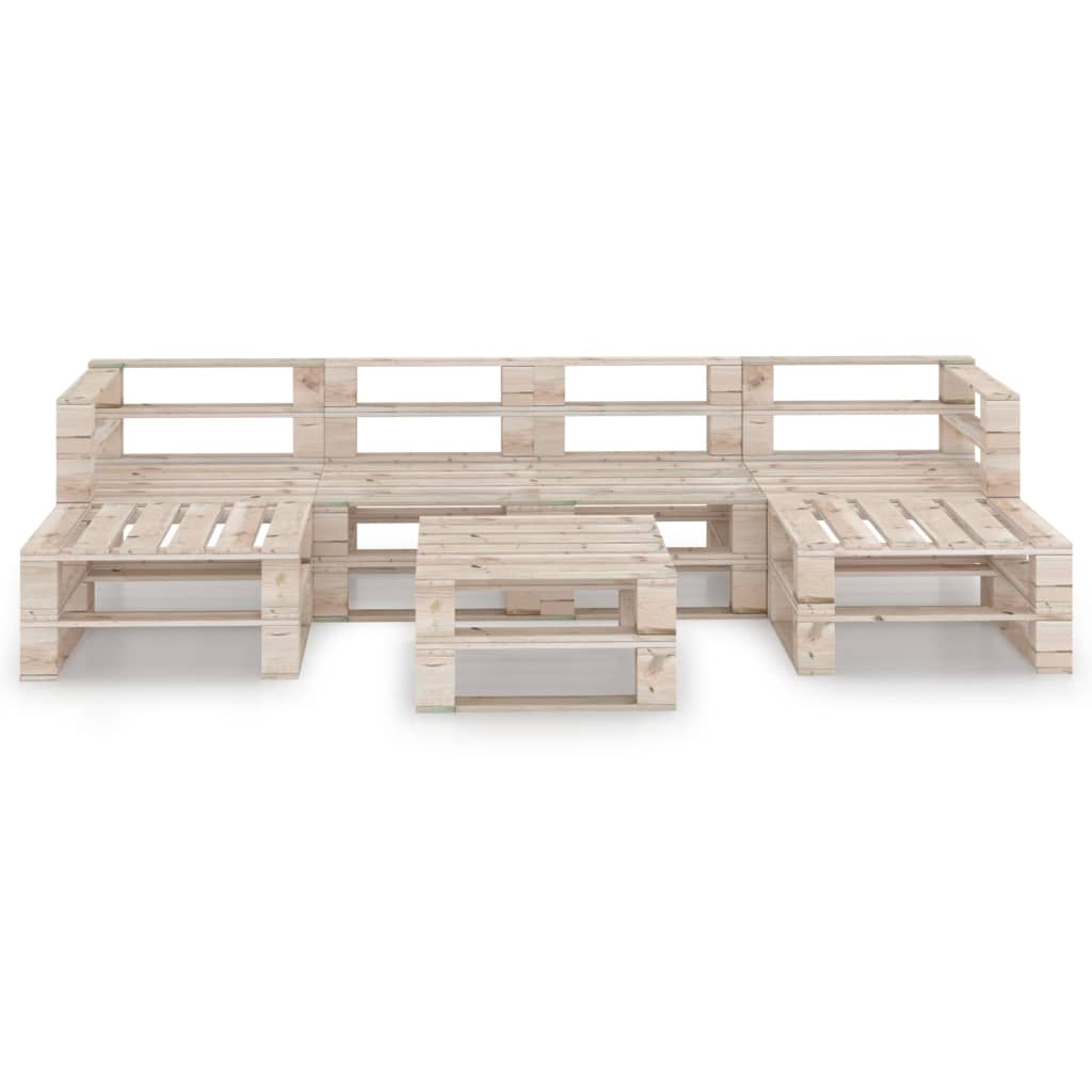 

vidaXL 7-delige Loungeset pallet grenenhout