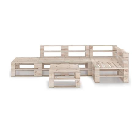 vidaXL 6-delige Loungeset pallet grenenhout