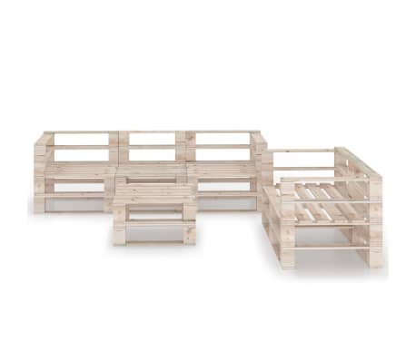 vidaXL Juego de muebles de jardín de palets 6 piezas madera de pino