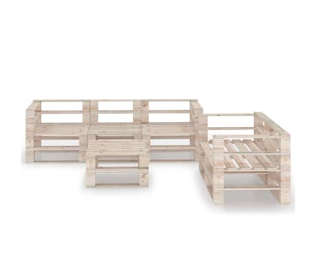 vidaXL 6-delige Loungeset pallet grenenhout