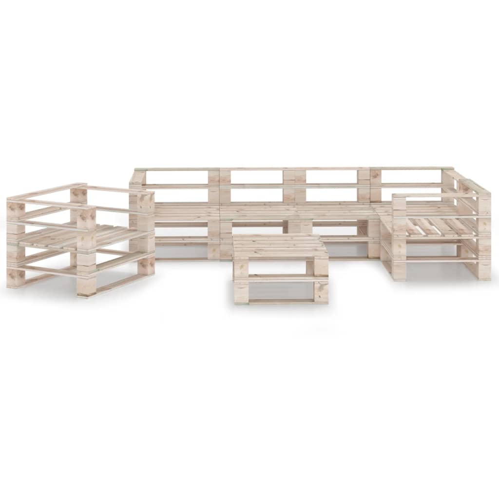 

vidaXL 7-delige Loungeset pallet grenenhout