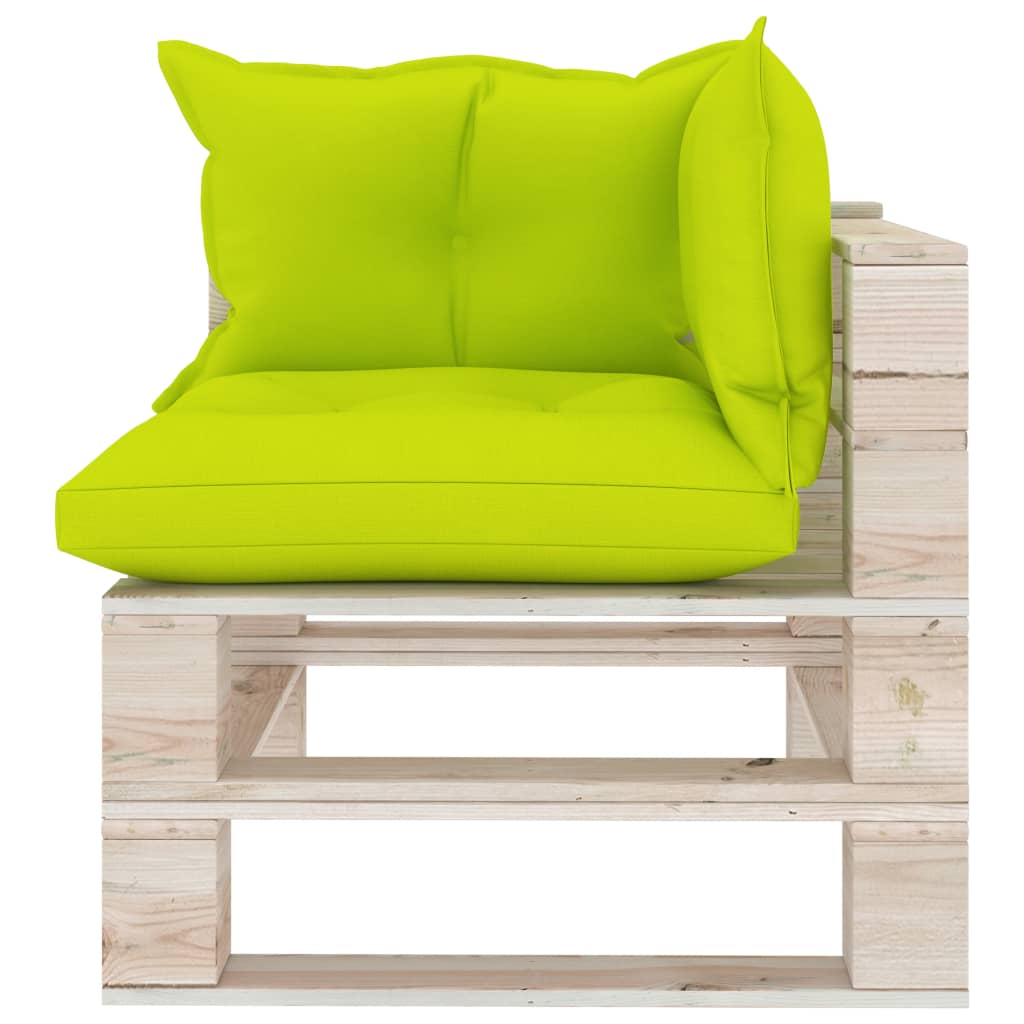 

vidaXL Tuinhoekbank met kussens pallet grenenhout
