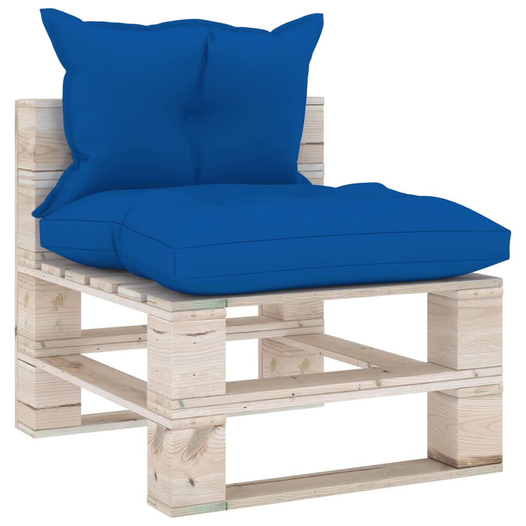 Garten-Palettensofa 4-Sitzer mit Kissen Kiefernholz kaufen