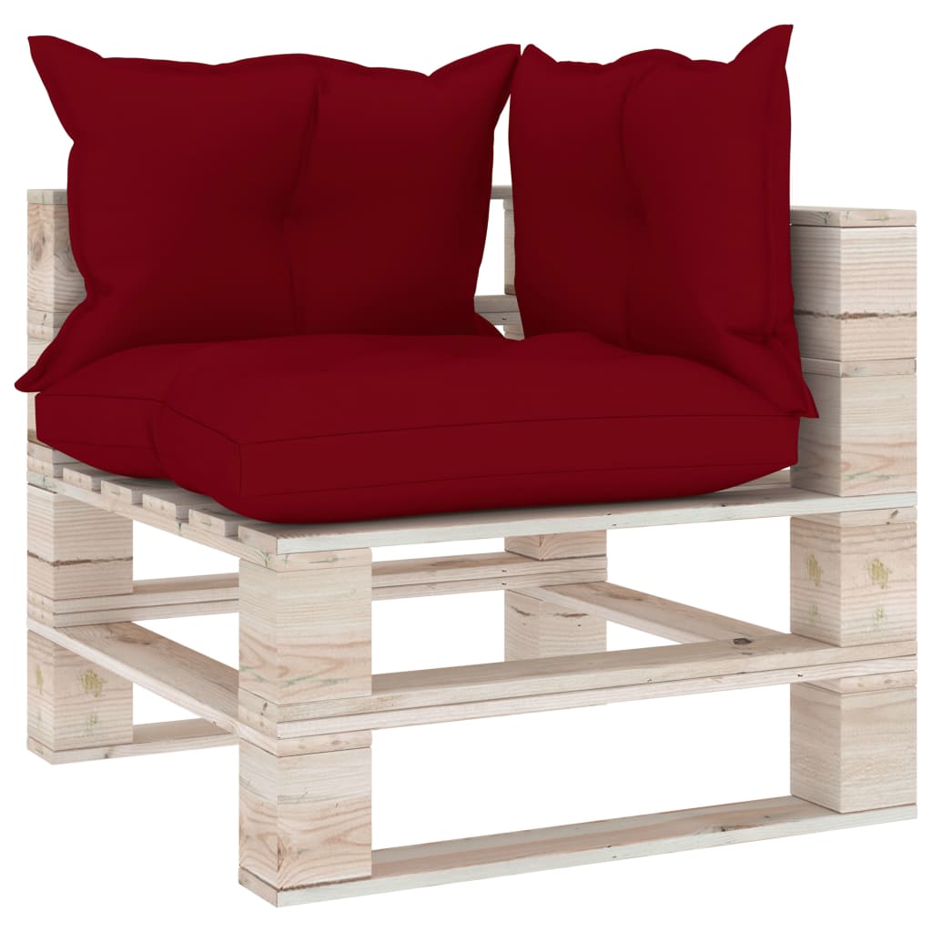 Set mobilier de grădină, cu perne, 6 piese, lemn de pin