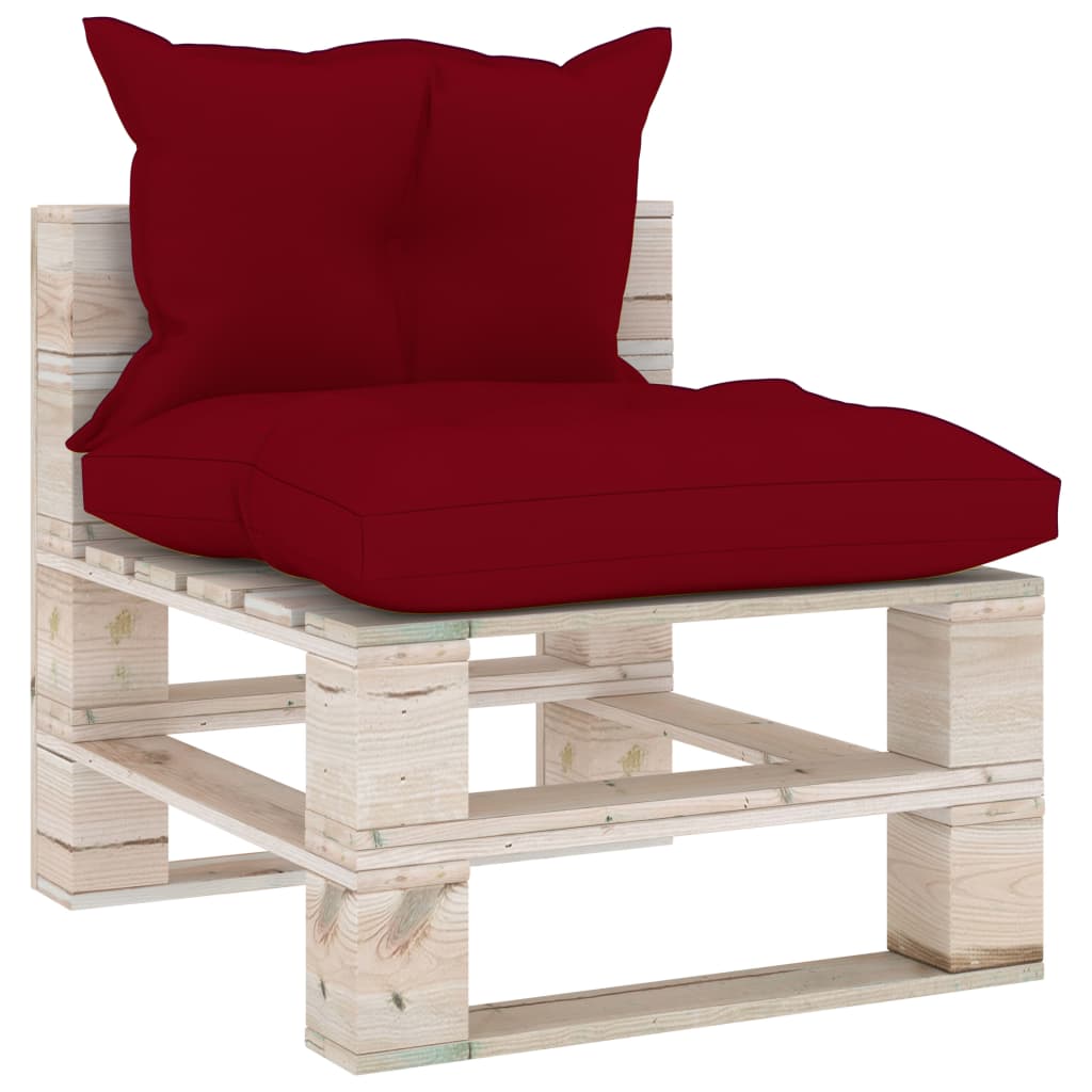 Set mobilier de grădină, cu perne, 6 piese, lemn de pin