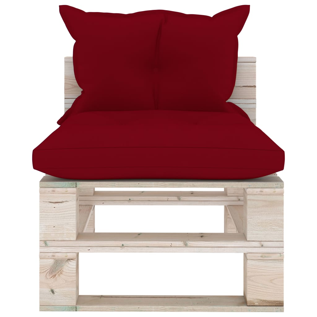 Set mobilier de grădină, cu perne, 6 piese, lemn de pin