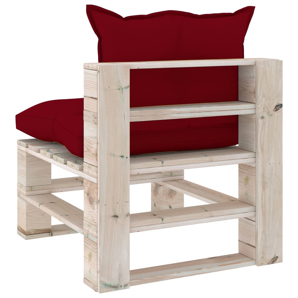 Set mobilier de grădină, cu perne, 6 piese, lemn de pin