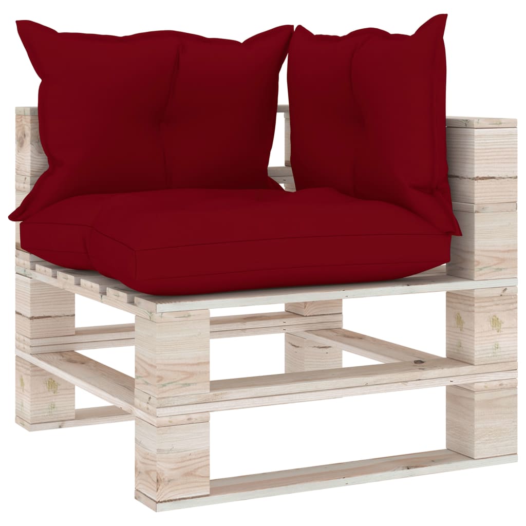 

vidaXL 7-delige Loungeset met kussens pallet grenenhout