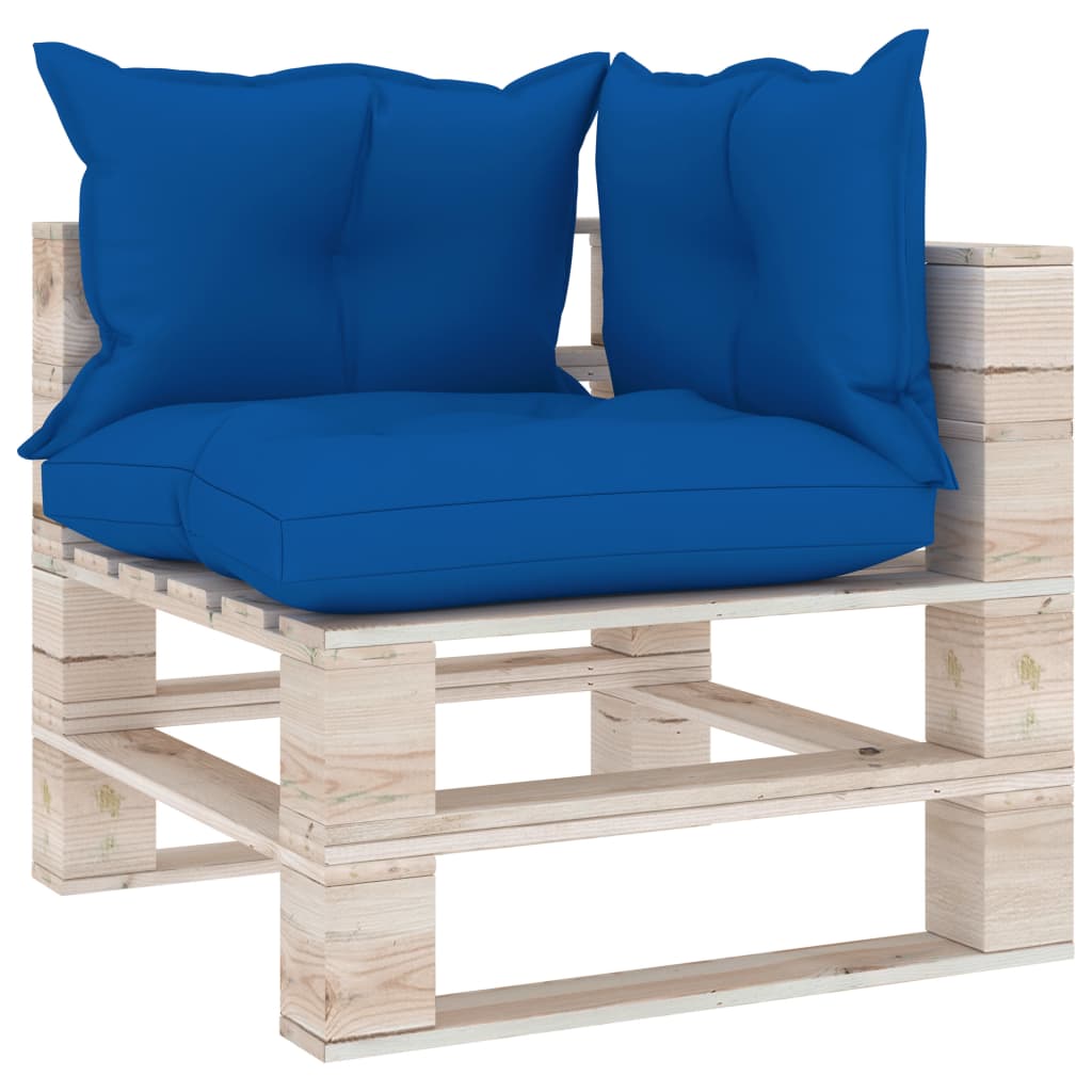 

vidaXL 7-delige Loungeset met kussens pallet grenenhout