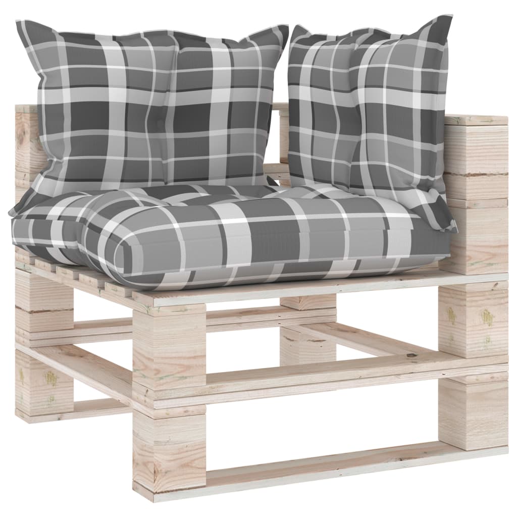 

vidaXL 7-delige Loungeset met kussens pallet grenenhout