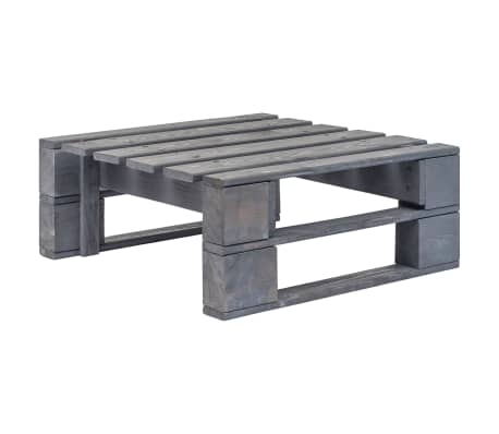 vidaXL Ottomana da Giardino Pallet in Legno di Pino Impregnato Grigio