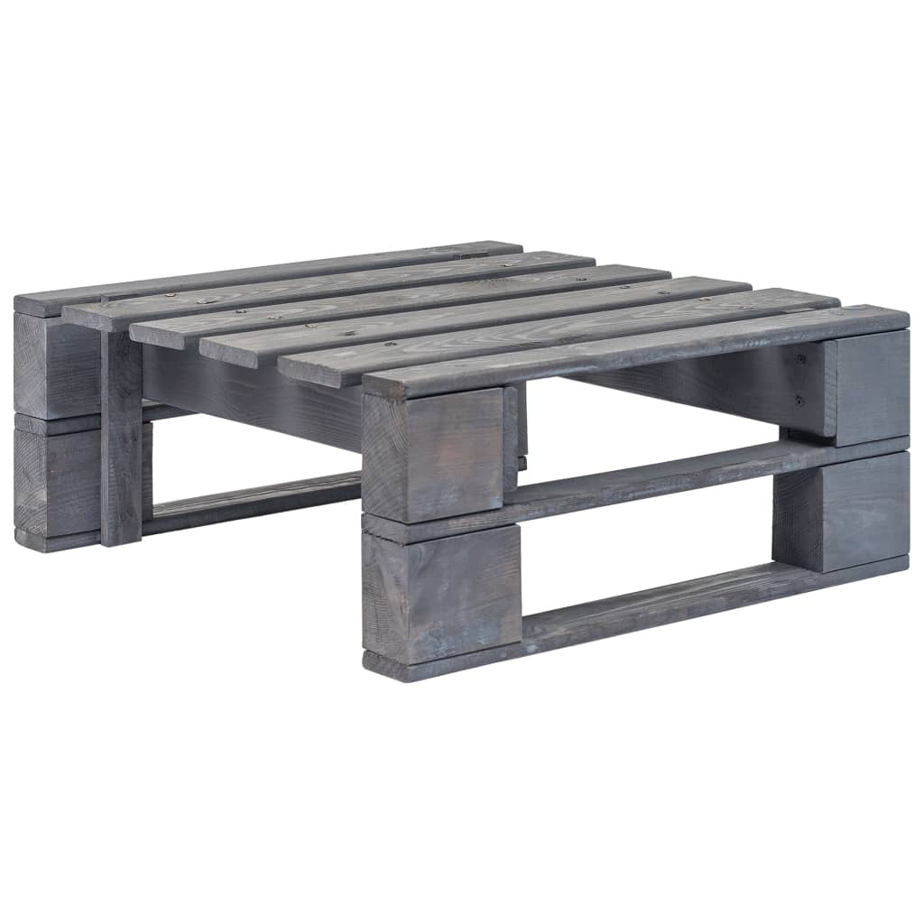 vidaXL Tuinhocker pallet geïmpregneerd grenenhout grijs afbeelding