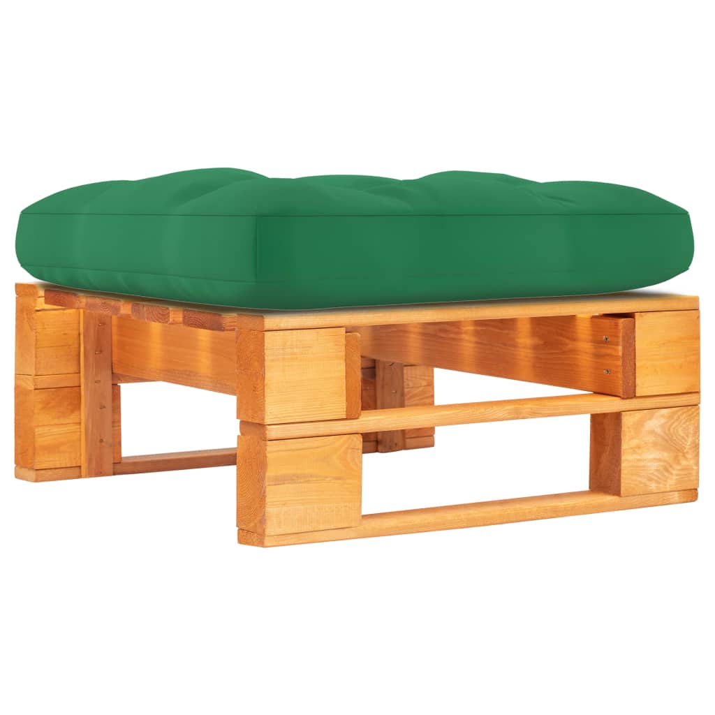 Pouf palette de jardin Bois de pin imprégné de marron miel