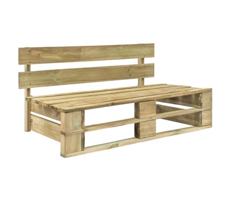 vidaXL Divano Centrale da Giardino Pallet Legno Pino Impregnato Verde