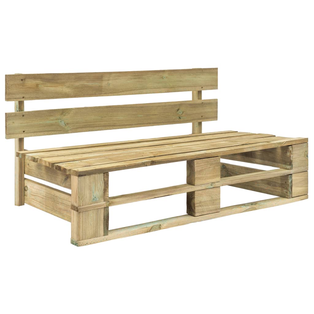 vidaXL Divano Centrale Giardino Verde su Pallet Legno Pino Impregnato