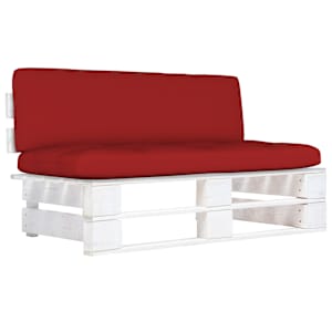 Vrtni srednji kavč iz palet bela impregnirana borovina