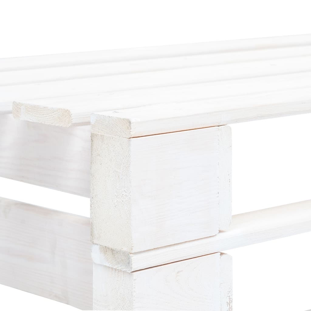 Thumbnail - vidaXL Outdoor-Mittelsofa Paletten Kiefernholz Imprägniert Weiß