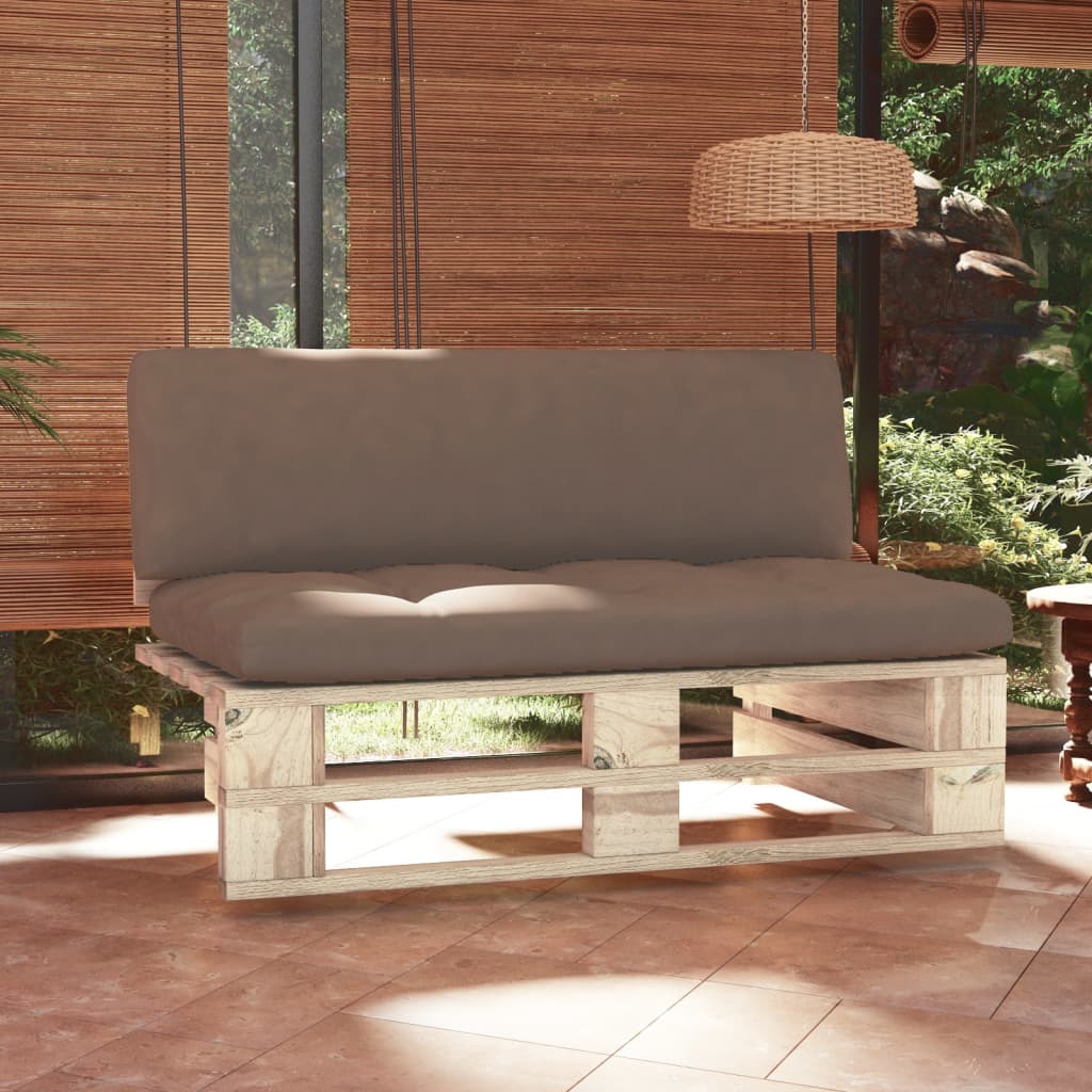 vidaXL Outdoor-Mittelsofa Paletten Imprägniertes Kiefernholz