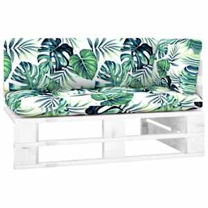 Vrtni kotni kavč iz palet bela impregnirana borovina