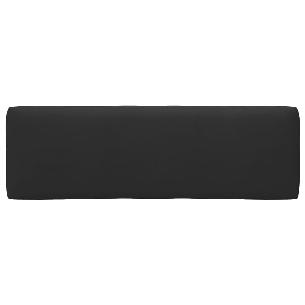 2-местен палетен диван с възглавници бор с черна импрегнация