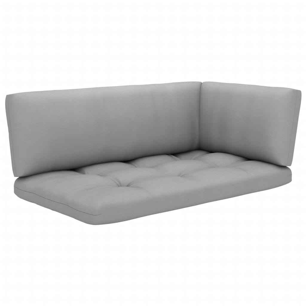Sofa 2-os. z palet, z poduszkami, impregnowane drewno sosnowe