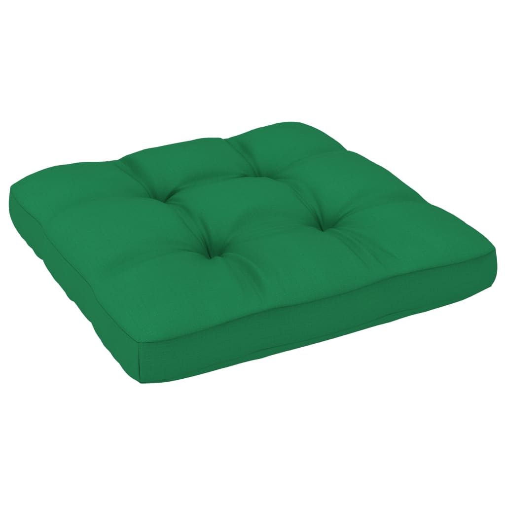 4-delige Loungeset pallet met kussens groen geïmpregneerd hout