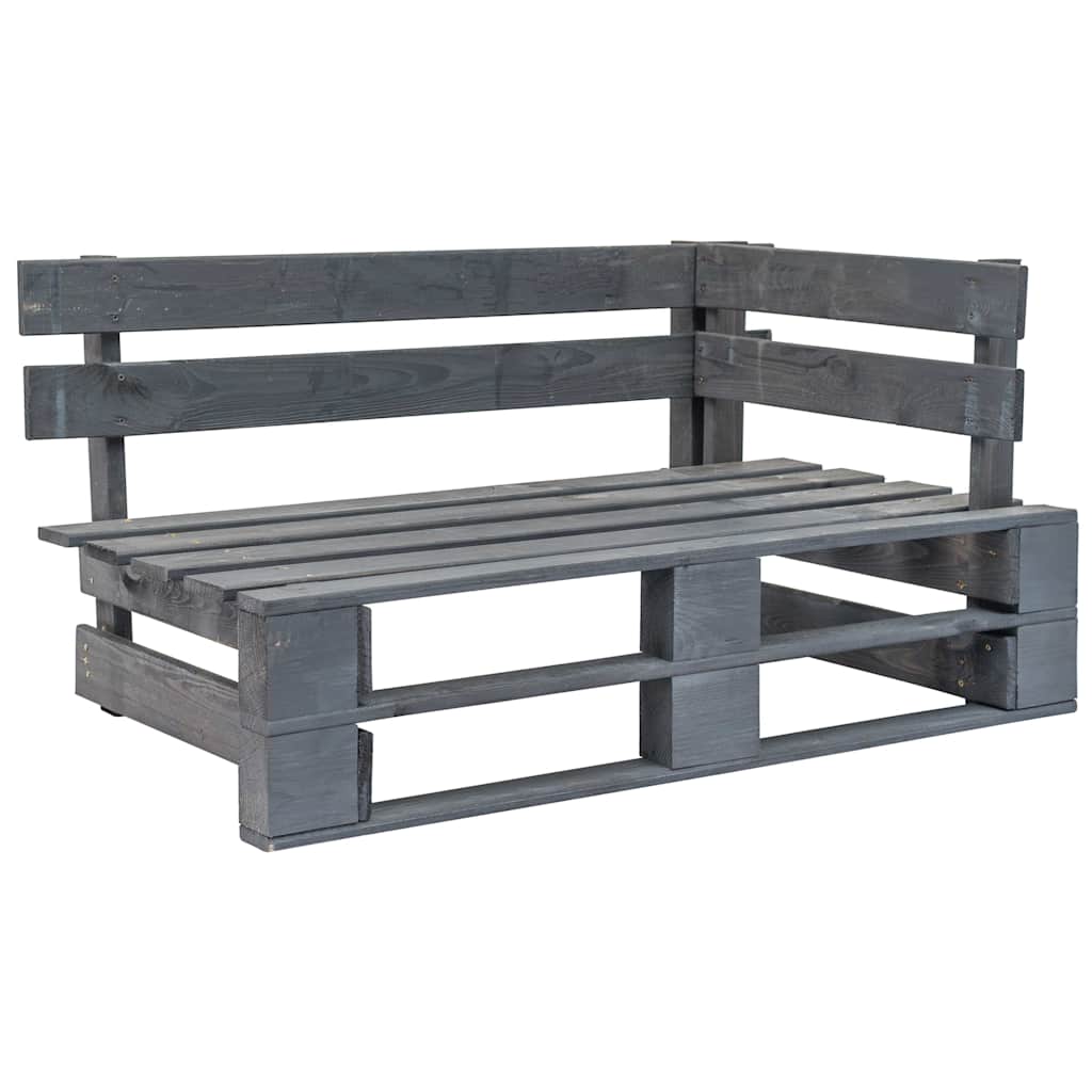 vidaXL 4-delige Loungeset pallet met kussens grijs geïmpregneerd hout, foto 4
