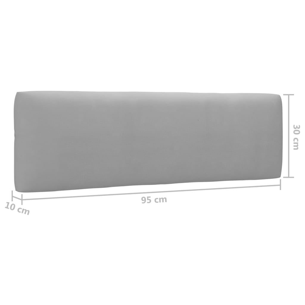 Zestaw Mebli Ogrodowych z Palet Sosnowych - Szary 60x60x25 cm