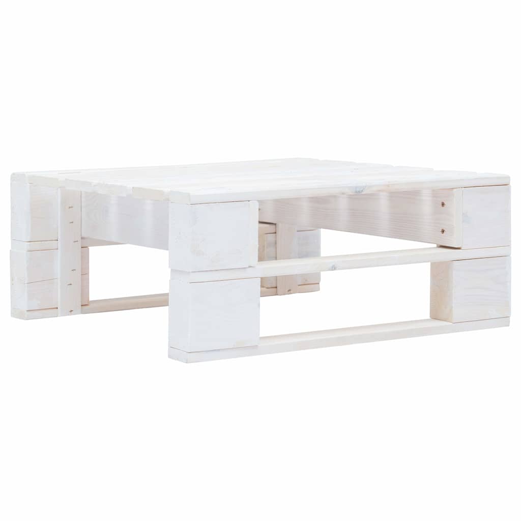 vidaXL 4-delige Loungeset pallet met kussens wit geïmpregneerd hout, foto 4