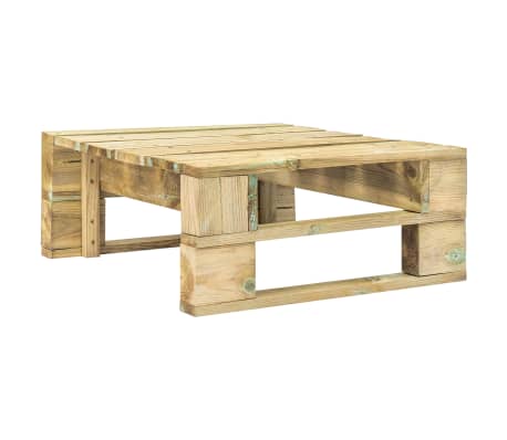 vidaXL Muebles de palets 4 pzas y cojines madera pino impregnada verde