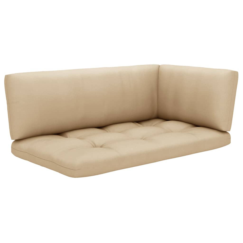 vidaXL 4-delige Loungeset pallet met kussens grijs geïmpregneerd hout