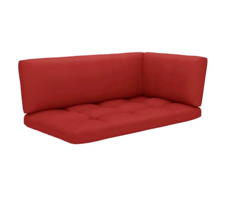 vidaXL Poilsio komplektas i&scaron; palečių su pagalvėlėmis, 4 dalių, pu&scaron;is