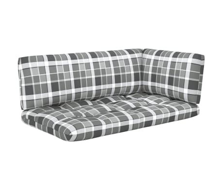 vidaXL Poilsio komplektas i&scaron; palečių su pagalvėlėmis, 4 dalių, pu&scaron;is