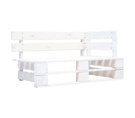 vidaXL Set Divani in Pallet con Cuscini 4 pz in Pino Impregnato Bianco